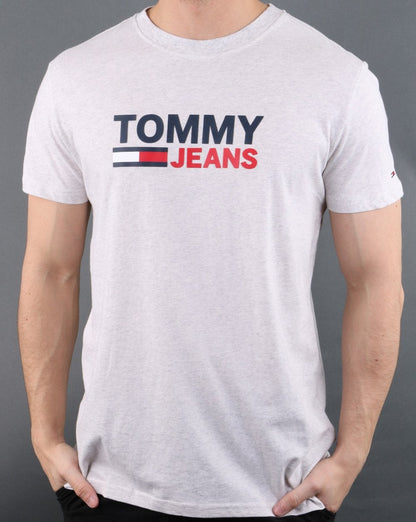 Tommy Hilfiger Corp Logo T-Shirt Hellgrau