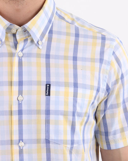 Barbour Tattersall Kurzarmhemd Gelb