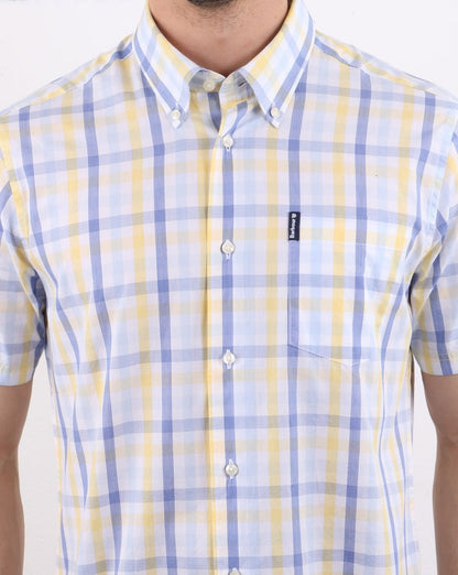 Barbour Tattersall Kurzarmhemd Gelb