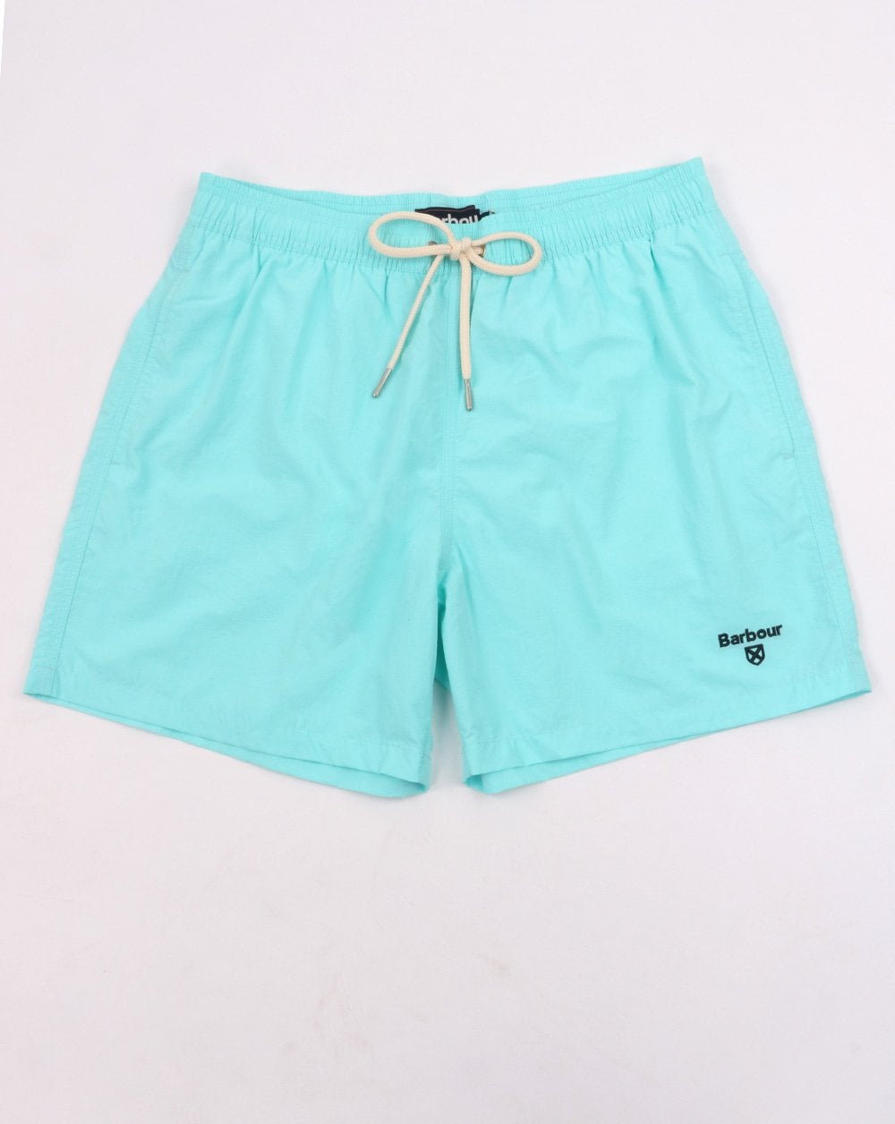 Barbour Logo Badeshorts Aqua Blau