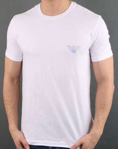 Emporio Armani Loungewear-T-Shirt aus Bio-Baumwolle Weiß