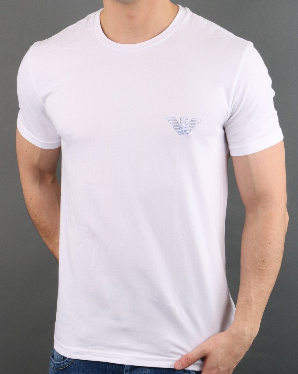 Emporio Armani Loungewear-T-Shirt aus Bio-Baumwolle Weiß