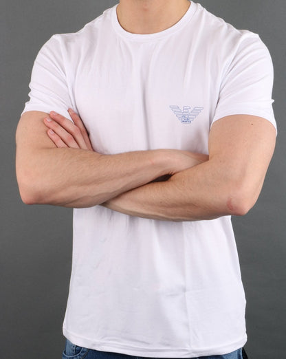 Emporio Armani Loungewear-T-Shirt aus Bio-Baumwolle Weiß