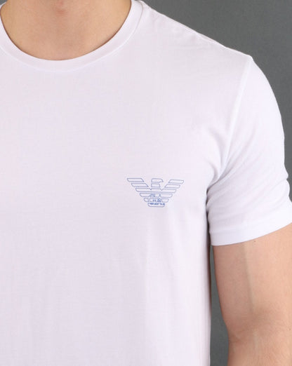 Emporio Armani Loungewear-T-Shirt aus Bio-Baumwolle Weiß