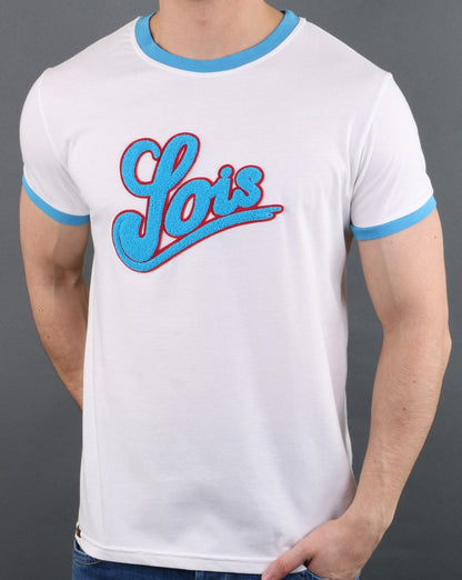 Lois Ucania T-Shirt Off White/Türkis