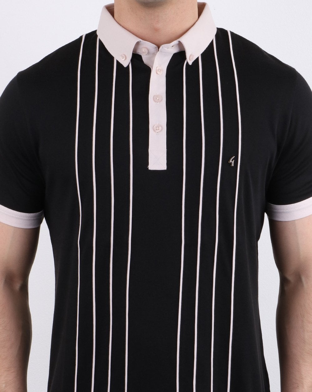 Gabicci Vintage Piper Polo Shirt Black