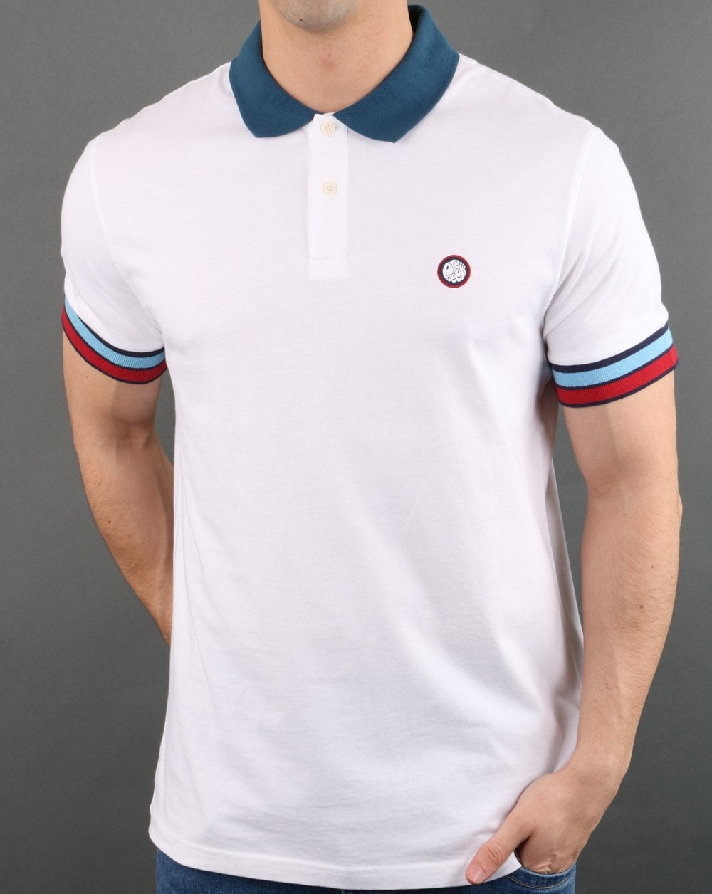 Pretty Green Durville Polo Weiß