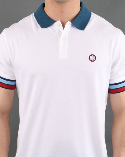 Pretty Green Durville Polo Weiß