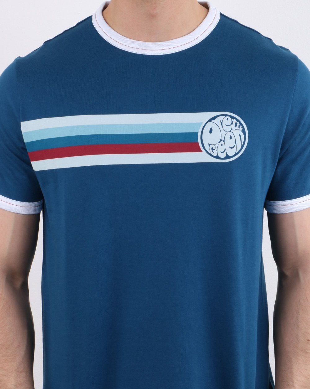 Pretty Green Timor Ringer Tee Navy