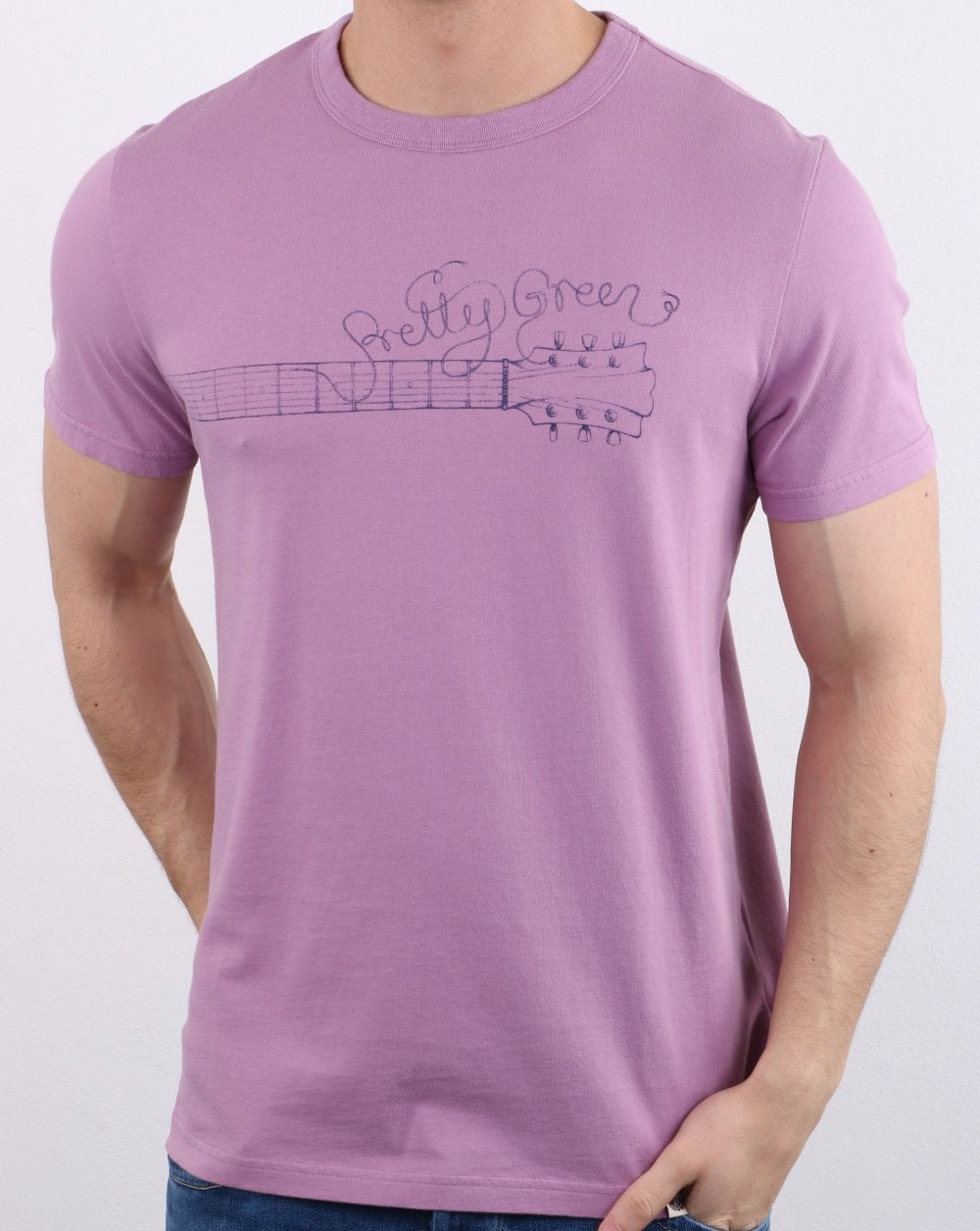 Pretty Green Strings T-Shirt Violett Rosa