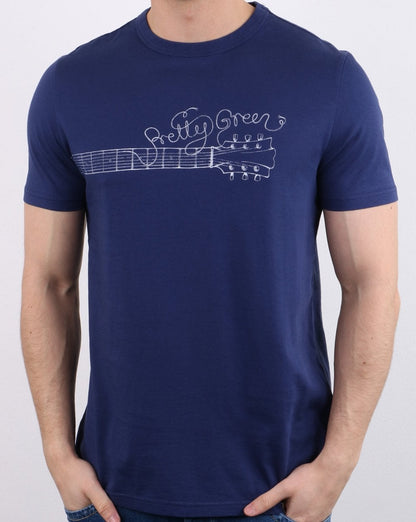 Pretty Green Strings T-Shirt Marineblau