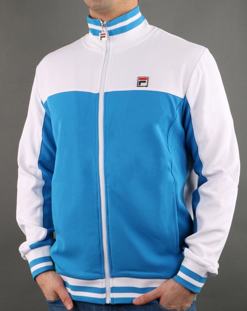 Fila Vintage Tiebreaker Track Top Royal Blue/White