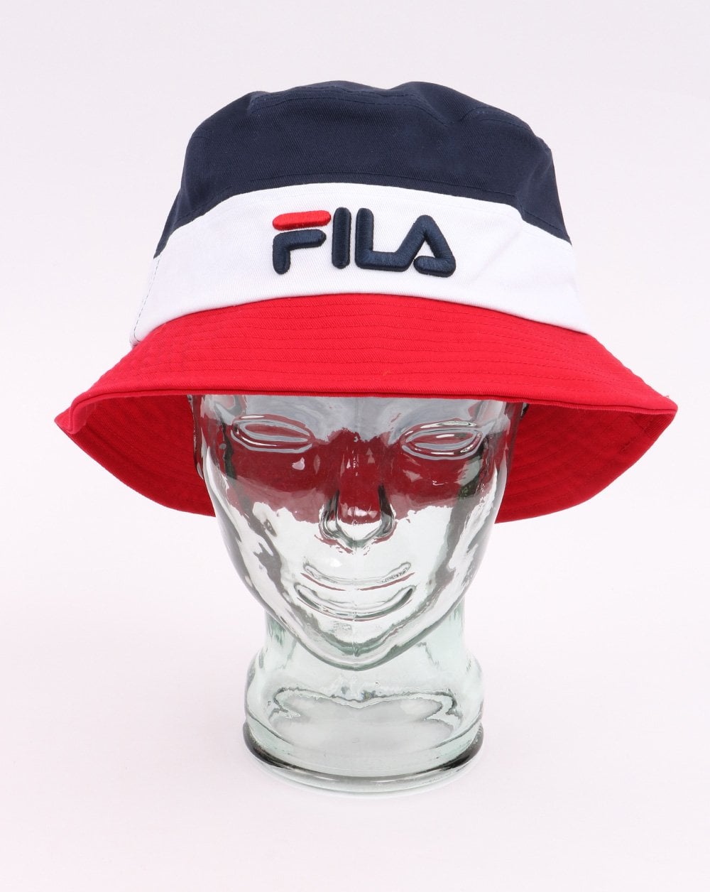 Fila Vintage Bloc Bucket Hat Rot/Weiß/Marineblau