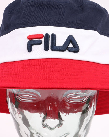Fila Vintage Bloc Bucket Hat Rot/Weiß/Marineblau