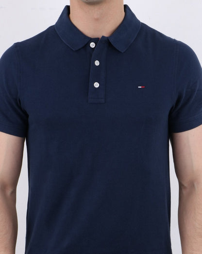 Tommy Jeans Poloshirt aus Baumwollpikee, Marineblau