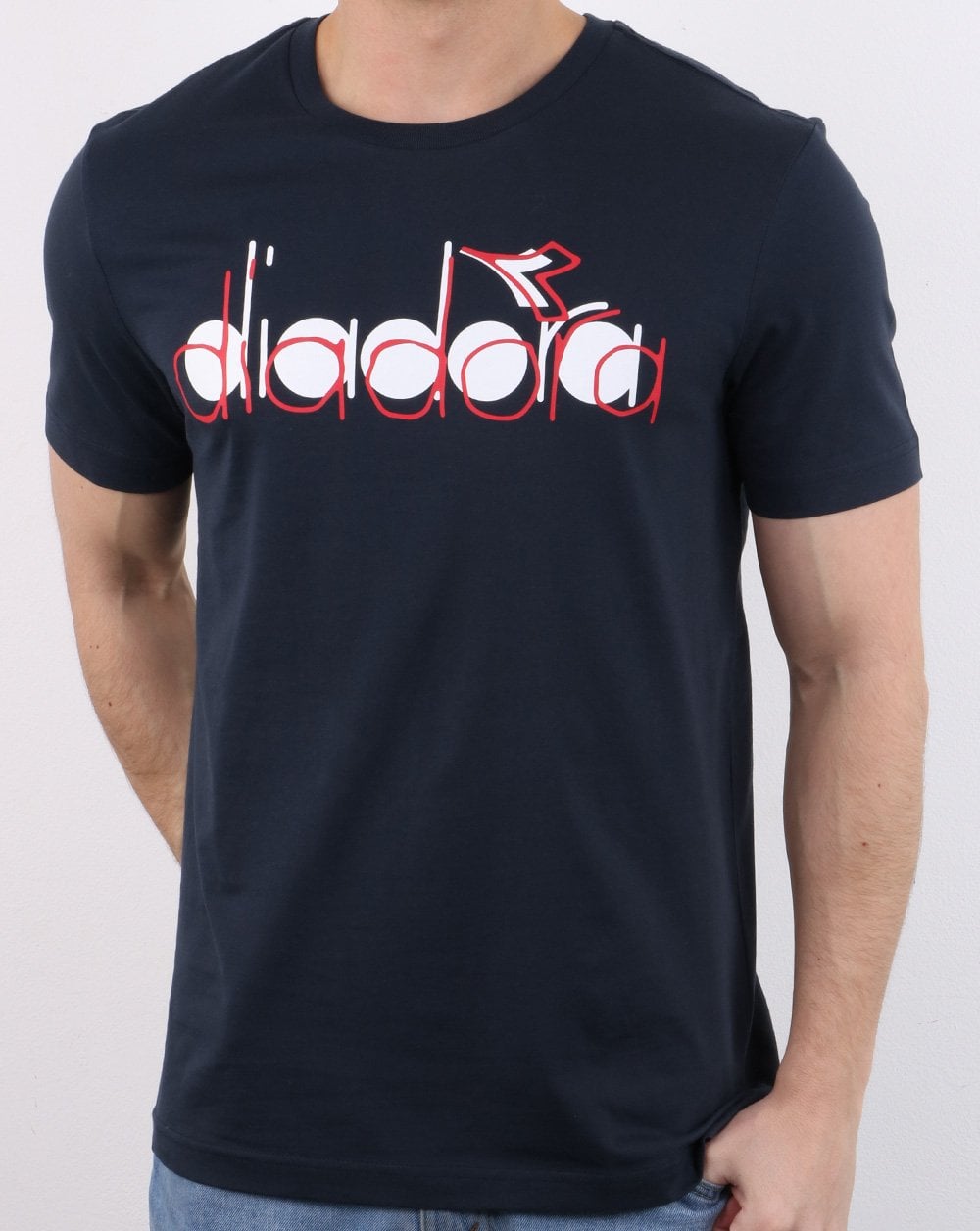 Diadora 5palle Double T-Shirt Marineblau