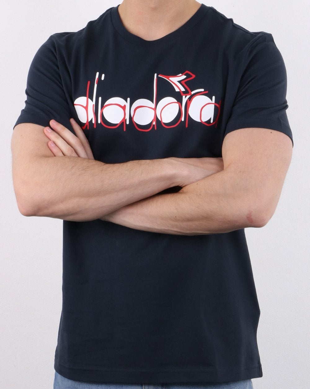 Diadora 5palle Double T-Shirt Marineblau