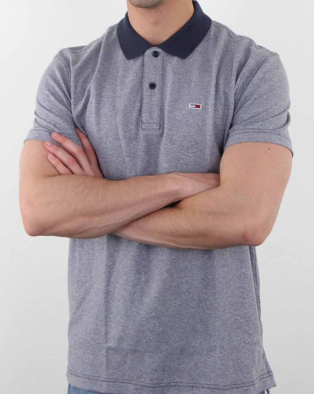 Tommy Jeans Textured Polo Shirt Twilight Navy