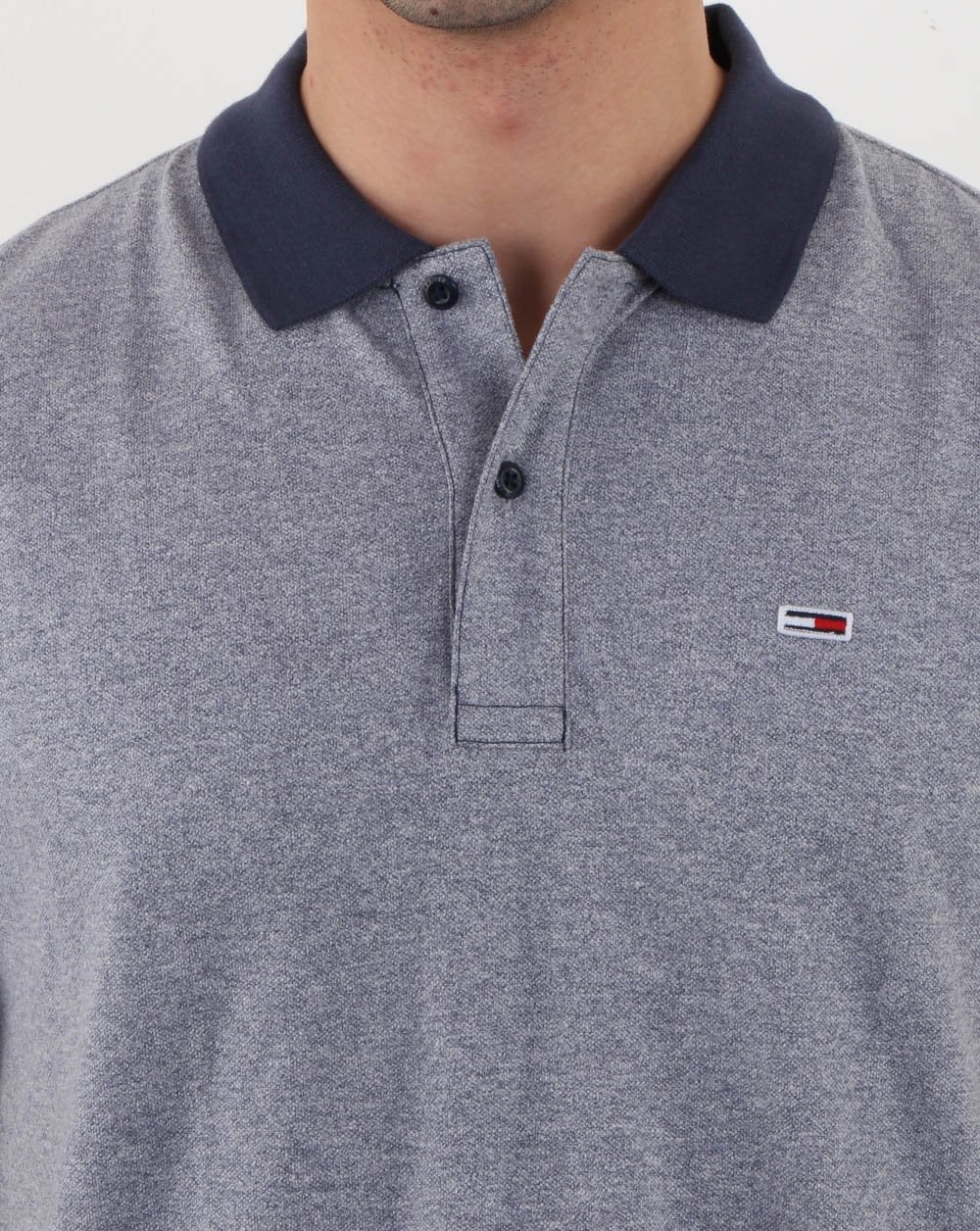 Tommy Jeans Textured Polo Shirt Twilight Navy