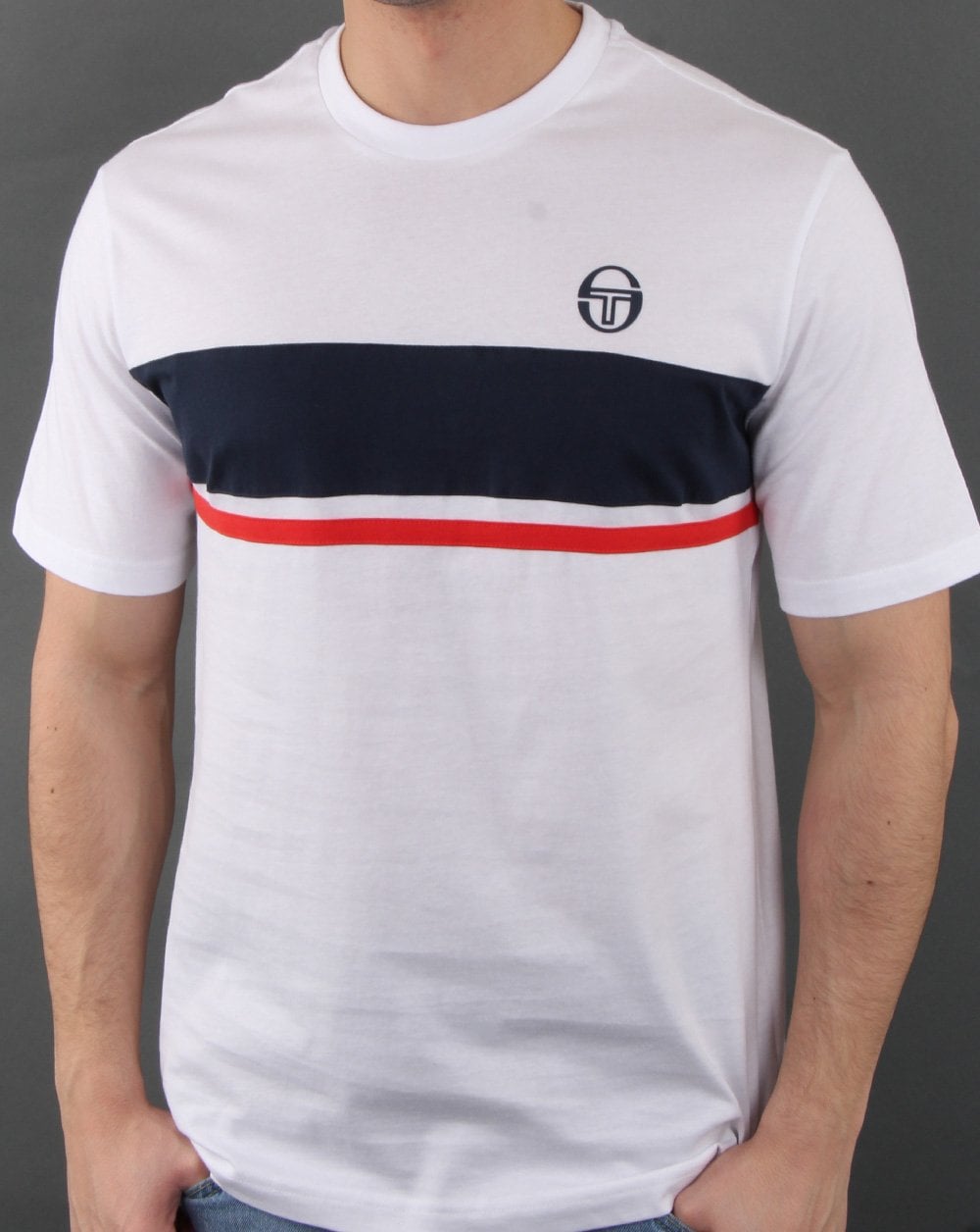 Sergio Tacchini Feluga T-Shirt Weiß/Marineblau