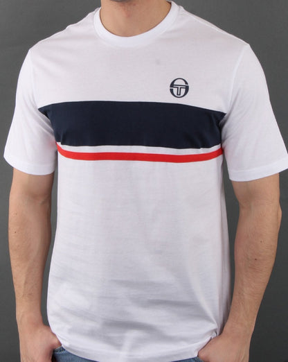 Sergio Tacchini Feluga T-Shirt Weiß/Marineblau
