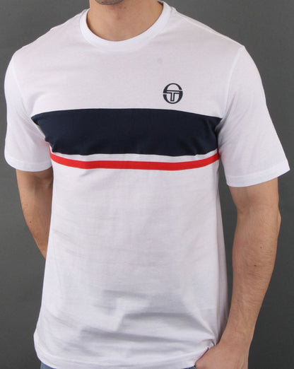 Sergio Tacchini Feluga T-Shirt Weiß/Marineblau