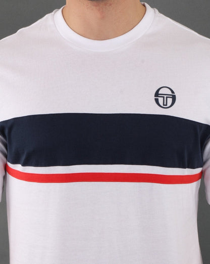 Sergio Tacchini Feluga T-Shirt Weiß/Marineblau