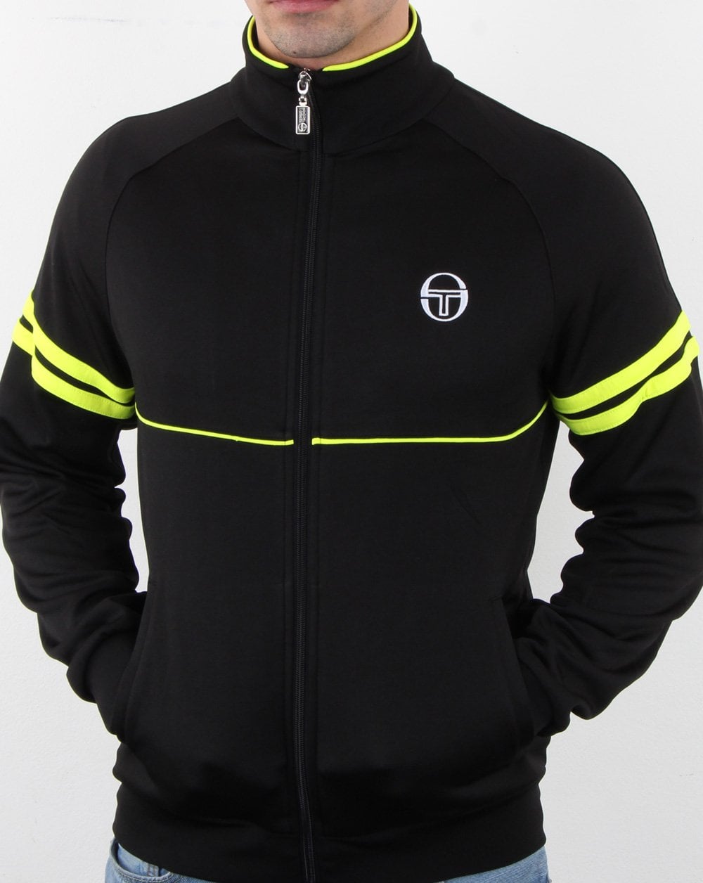 Sergio Tacchini Star Track Top Schwarz/Fluro