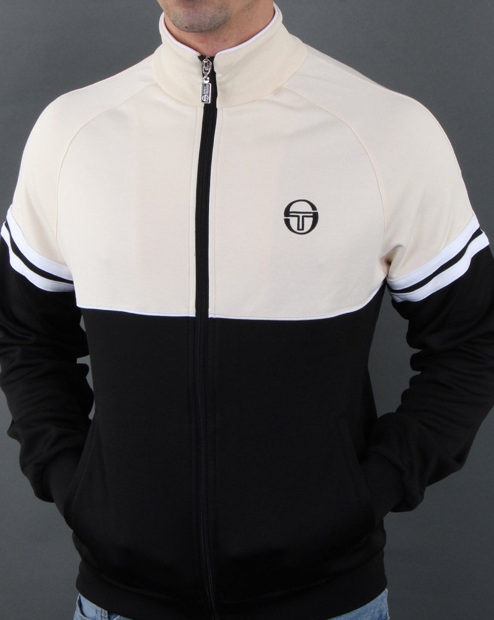 Sergio Tacchini Orion Trainingsjacke Schwarz/Ecru