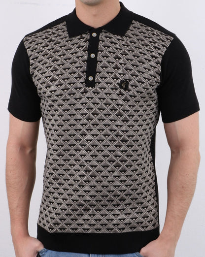 Gabicci Vintage Sunrise Poloshirt Schwarz