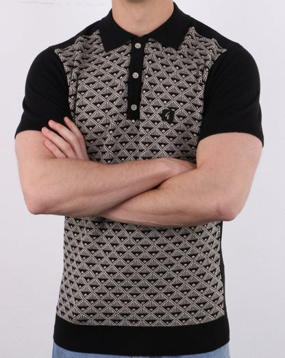 Gabicci Vintage Sunrise Poloshirt Schwarz