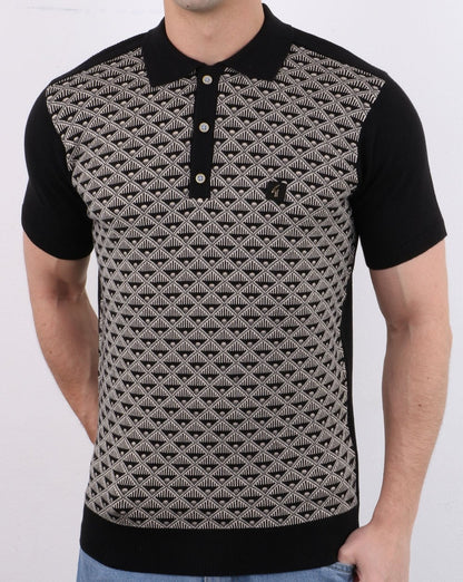 Gabicci Vintage Sunrise Poloshirt Schwarz