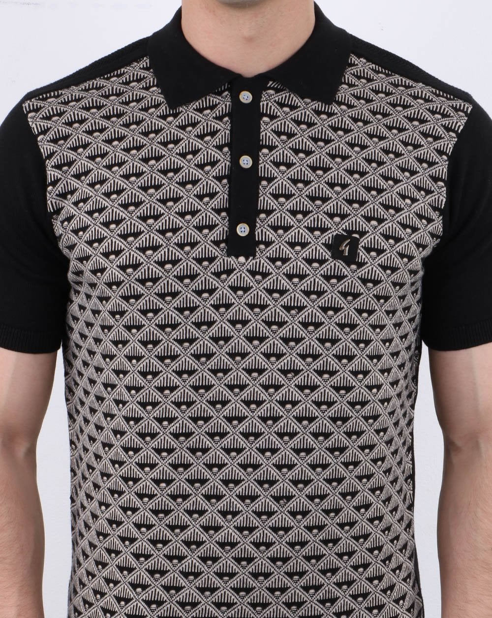 Gabicci Vintage Sunrise Poloshirt Schwarz