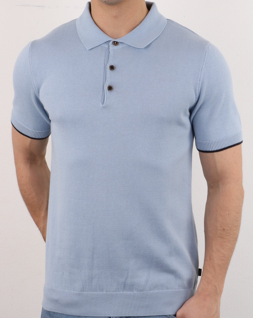 Knitted Polo Sky