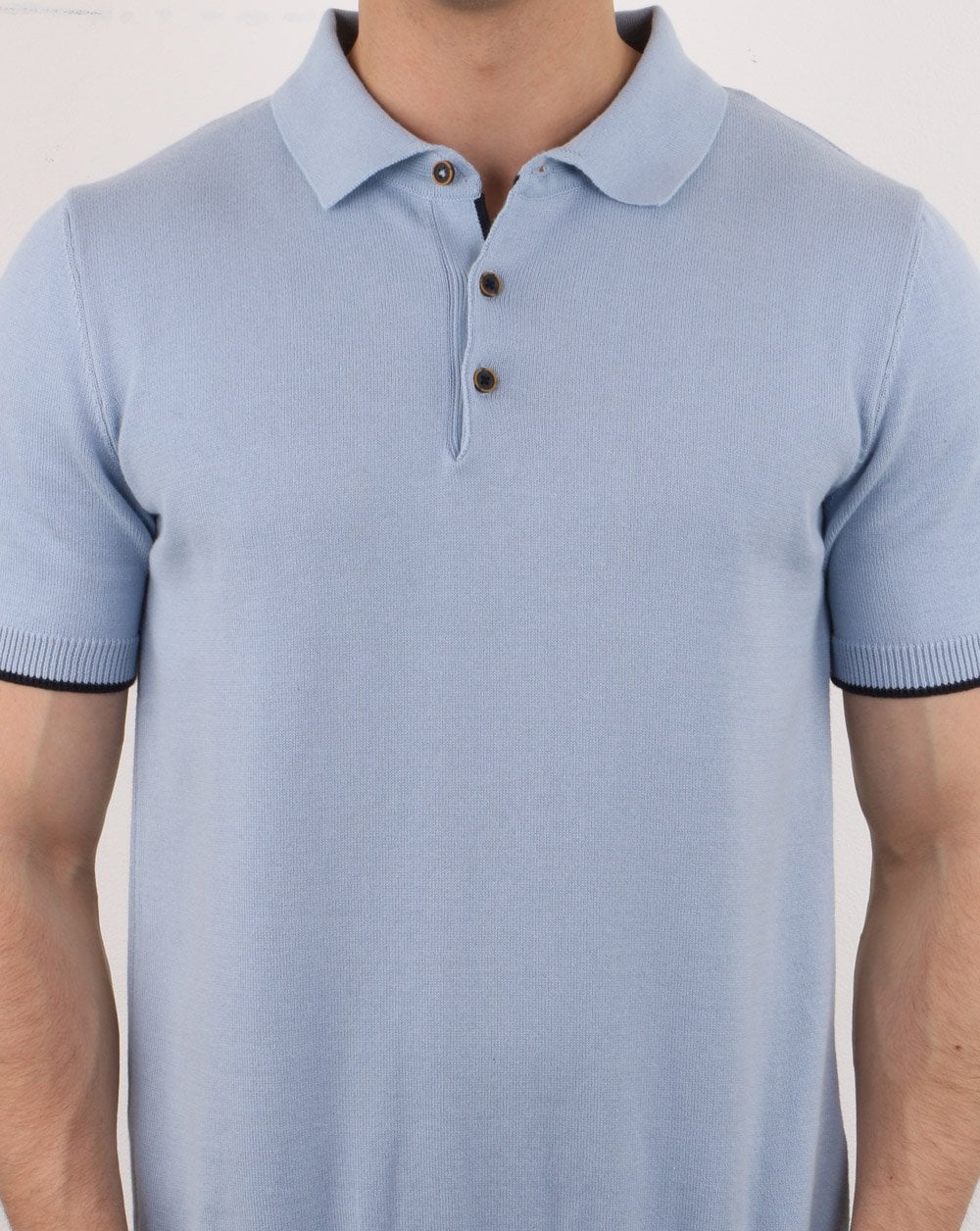 Knitted Polo Sky