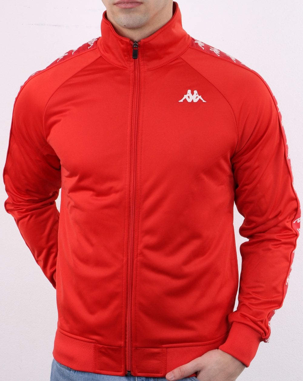 Kappa Banda Anniston Slim Track Top Red Blaze/White