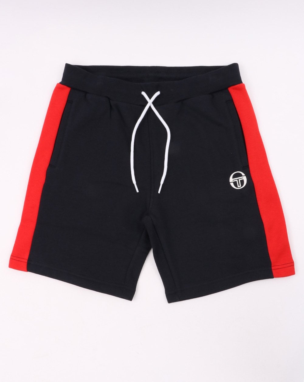 Sergio Tacchini Fleece-Shorts Marineblau/Vintage-Rot