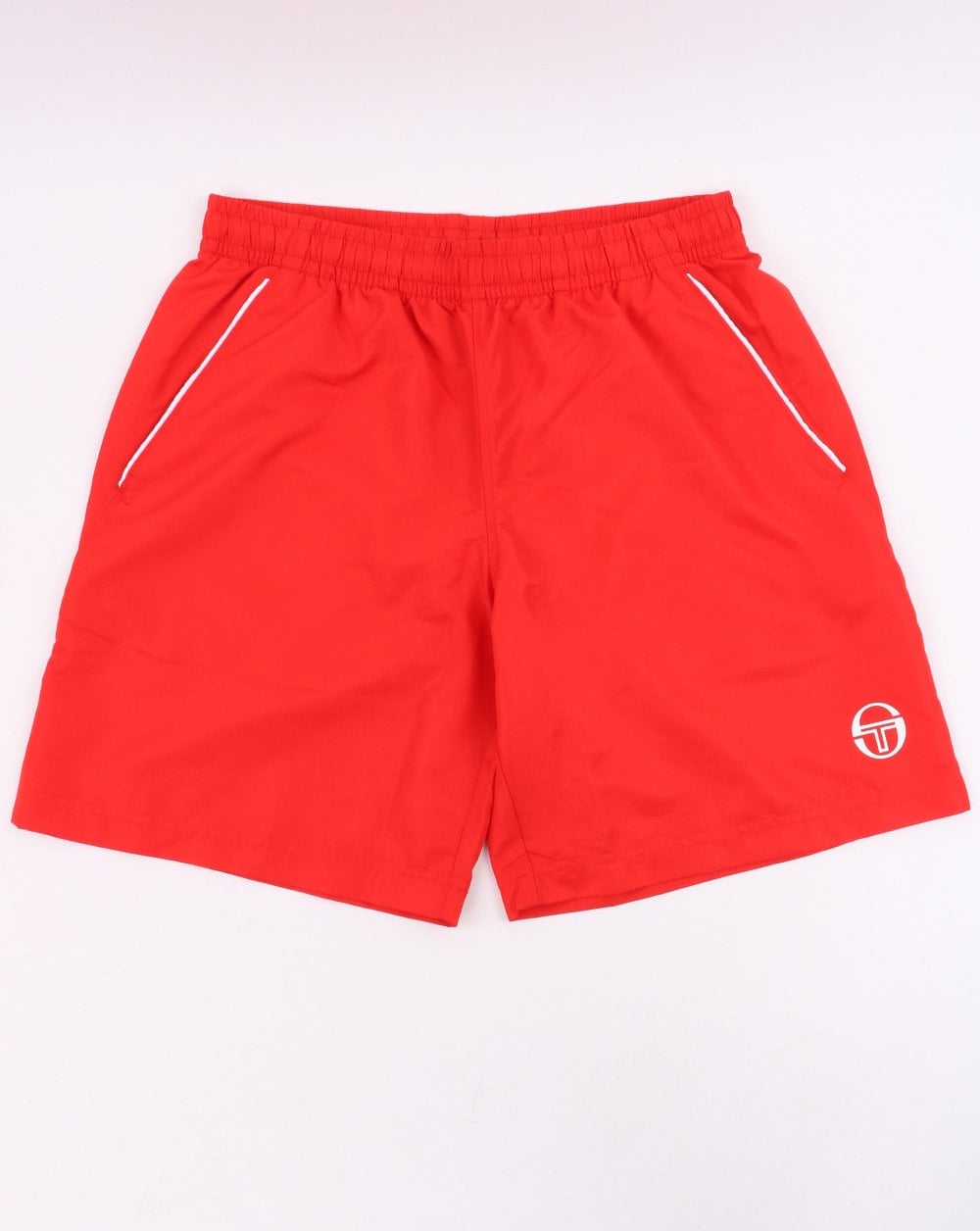 Sergio Tacchini Rob Badeshorts Vintage Rot/Weiß