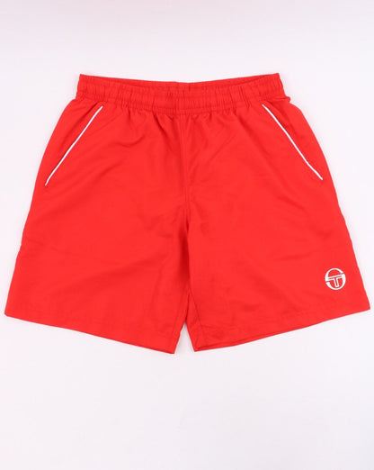 Sergio Tacchini Rob Badeshorts Vintage Rot/Weiß