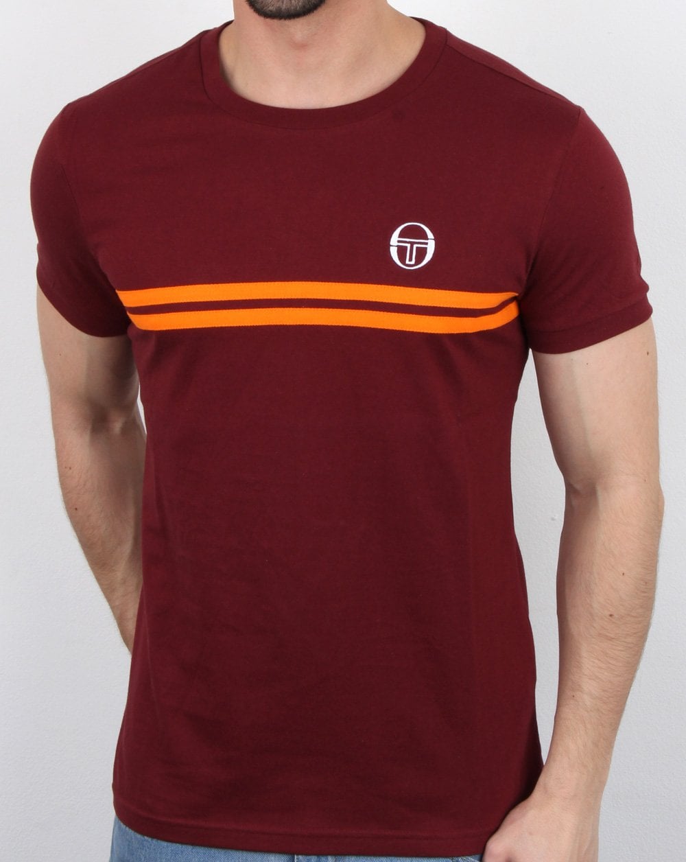 Sergio Tacchini Supermac T-Shirt Kastanienbraun/Orange