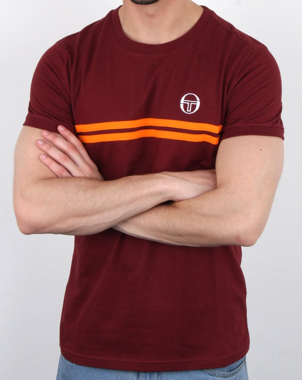 Sergio Tacchini Supermac T-shirt Maroon/Orange