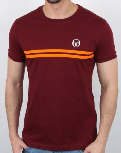 Sergio Tacchini Supermac T-Shirt Kastanienbraun/Orange