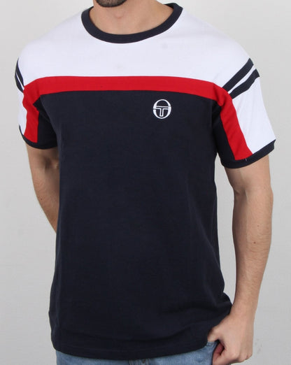 Sergio Tacchini Daska T-Shirt Marineblau/Weiß