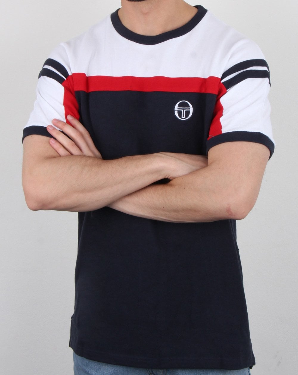 Sergio Tacchini Daska T-Shirt Marineblau/Weiß