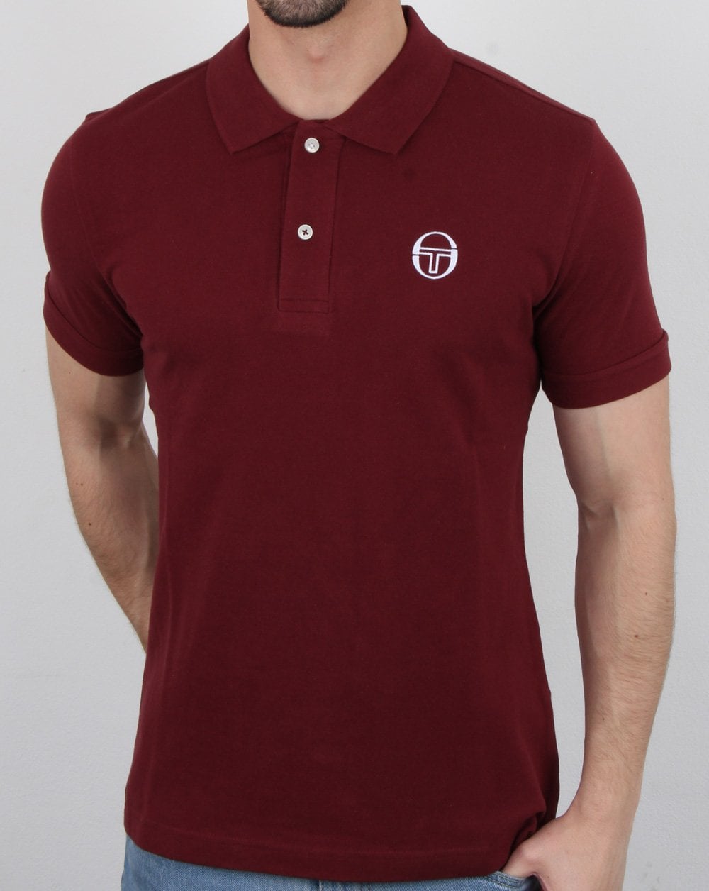 Sergio Tacchini Classic Poloshirt Bordeaux/Weiß