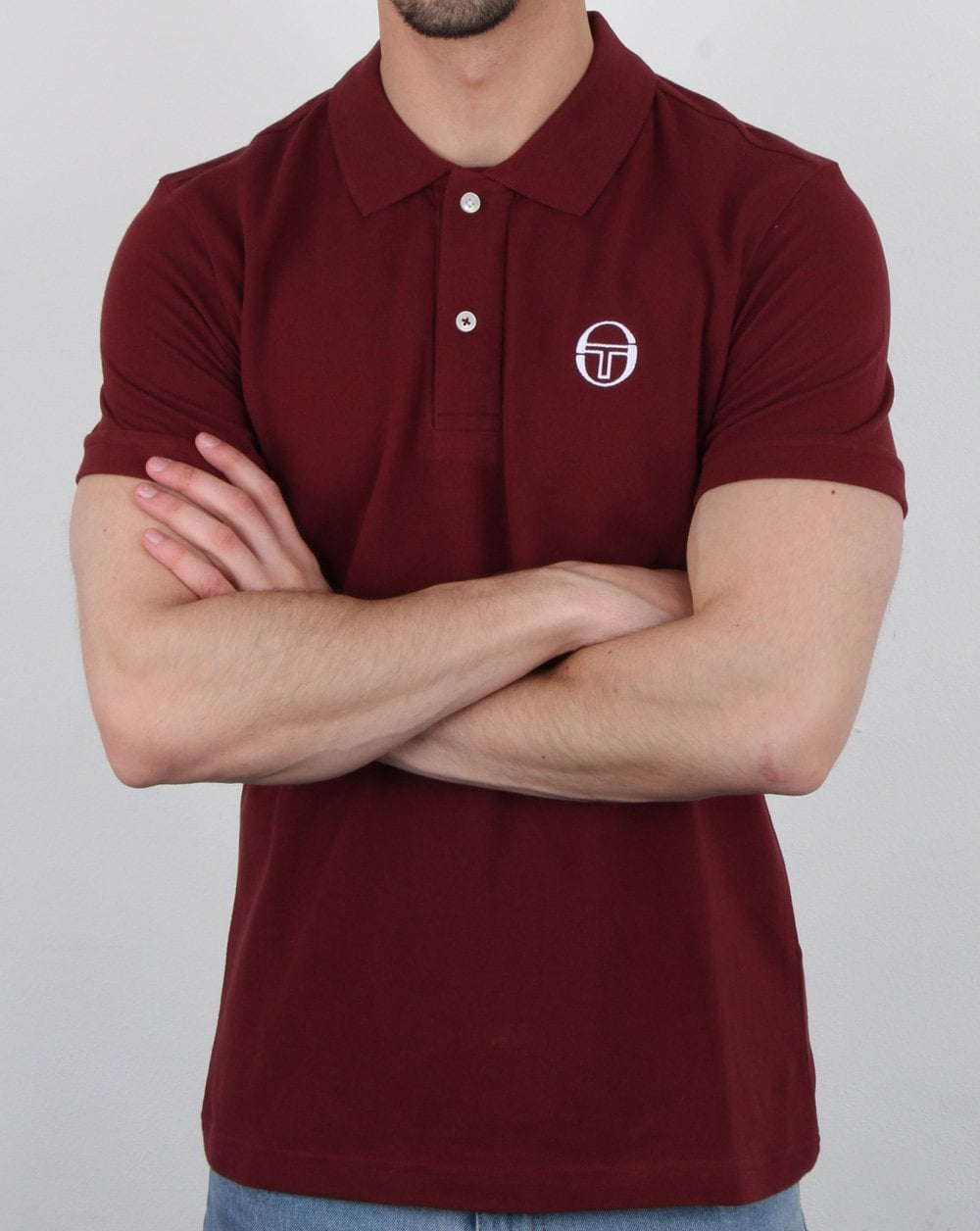Sergio Tacchini Classic Polo Shirt Bordeaux/White