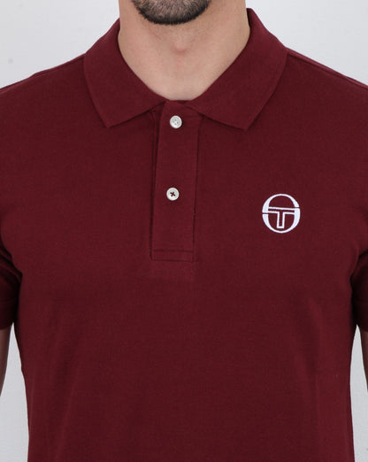 Sergio Tacchini Classic Poloshirt Bordeaux/Weiß