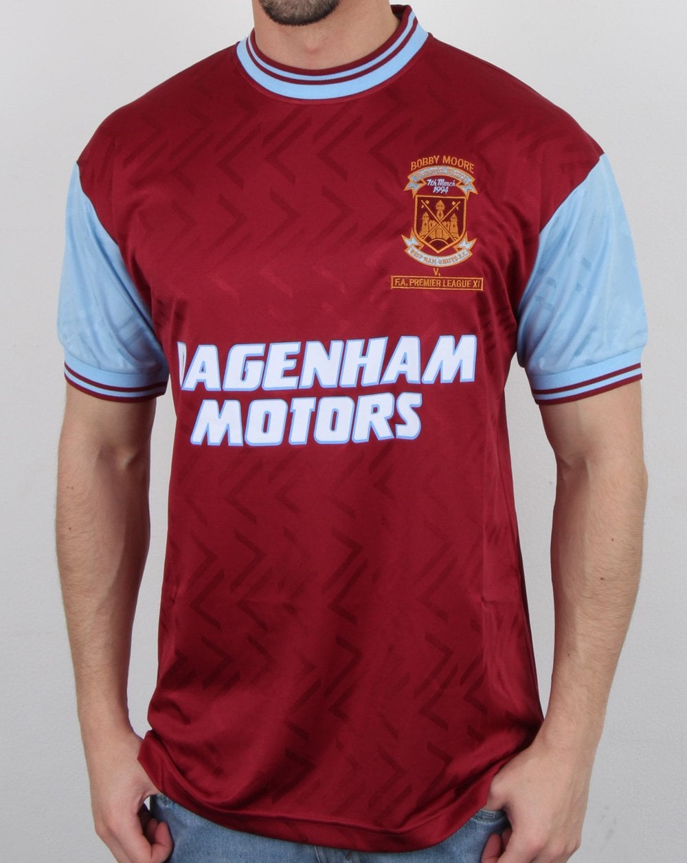 80er Casual Classics West Ham 1994 Hemd Bordeaux