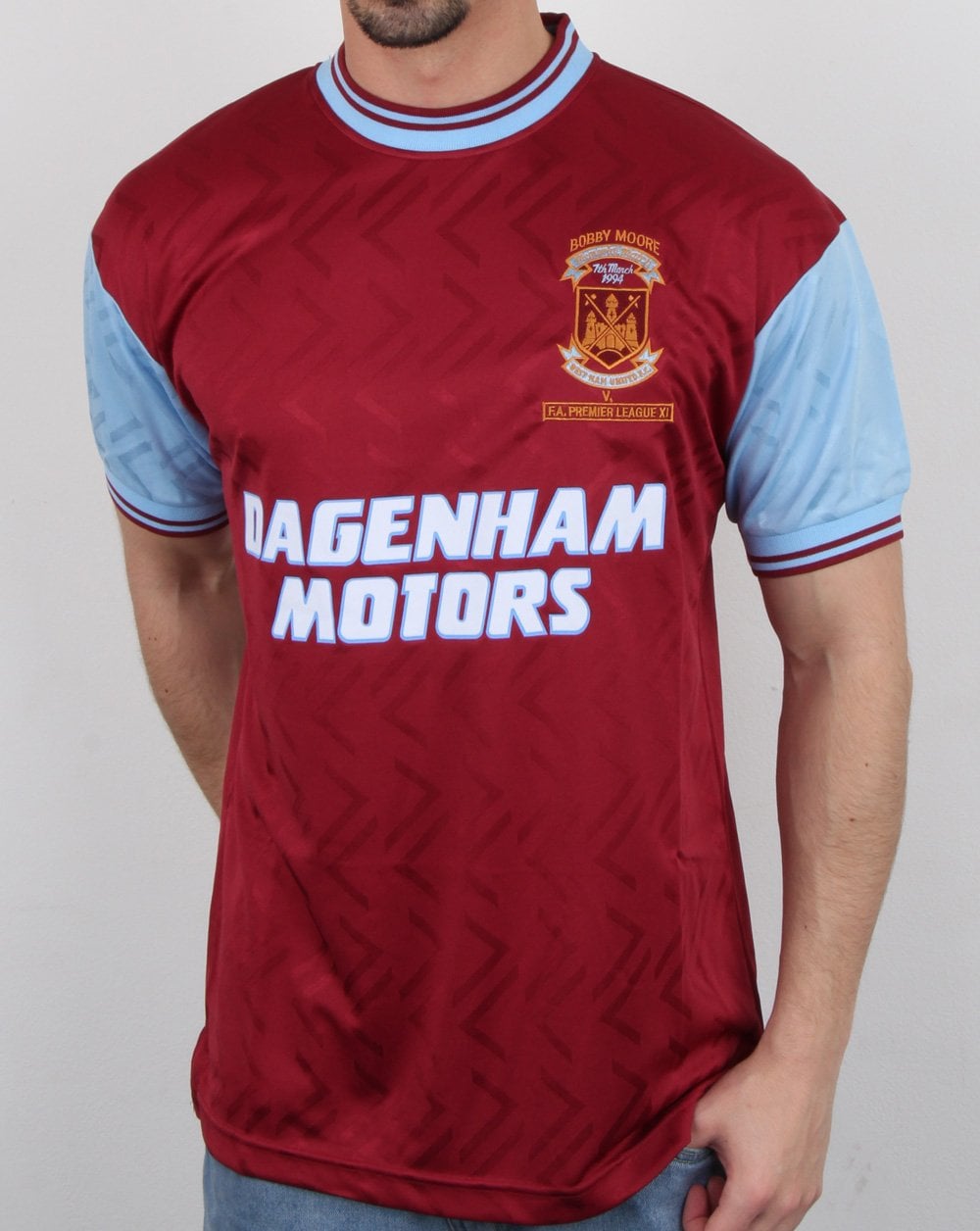80er Casual Classics West Ham 1994 Hemd Bordeaux