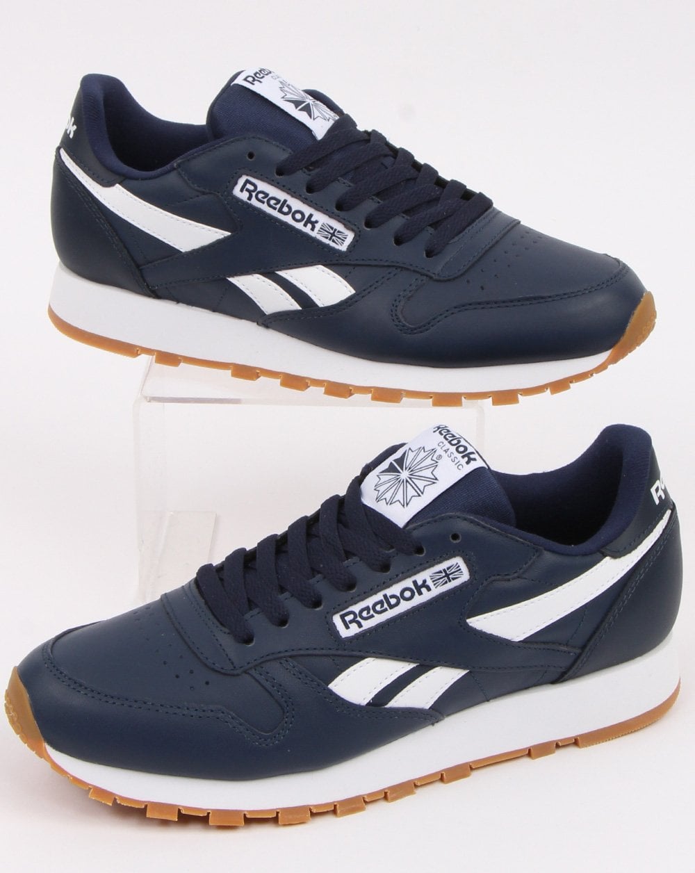 Reebok Classic Leder-Sneaker Marineblau/Weiß